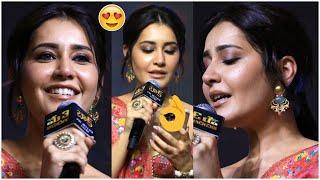 Raashi Khanna Live Singing Em Sandeham Ledu Song at Baak Movie Pre-Release Event | Tamannaah